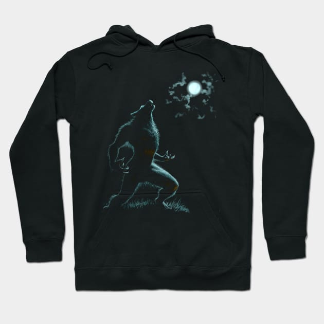 Howl of the Werewolf Hoodie by Paul Mudie